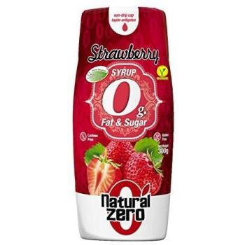 Natural Zero 0 Calorías-Sin Grasas-Sin Azúcar-300 gr Sirope Fresa 300g, 1 Unidad