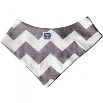 Babero Bandana Quitababas Gris para Bebé - Chevron Minutus