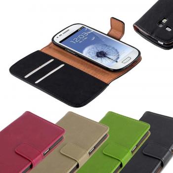 Funda Libro para Samsung Galaxy S3 MINI en NEGRO GRAFITO