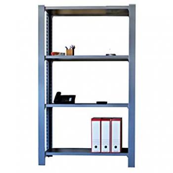 Estantería Simonrack OFFICLICK 4/400 WOOD I.M. GRIS/MDF - 1500 x 900 x 400 mm, kit oficial, color gris