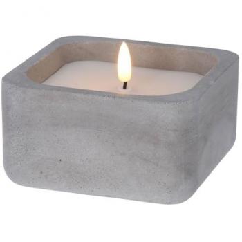 Vela LED Cuadrada Gris 12x12x6.5cm - WellHome