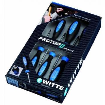 Witte PROTOP II IMPACT - Juego de 6 destornilladores con zona superior de impacto