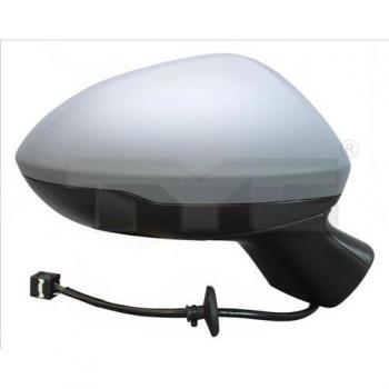 Espejo retrovisor derecho TYC 325-0187 con capa de imprimación, ajuste eléctrico y función calefactora, convexo
