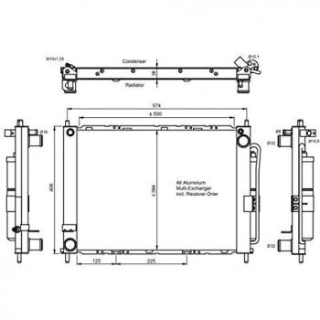 Condensador de aire acondicionado EASY FIT NRF 350057 - Módulo de refrigeración, alta eficiencia, diseño compacto, fácil instalación, compatible con múltiples sistemas de climatización