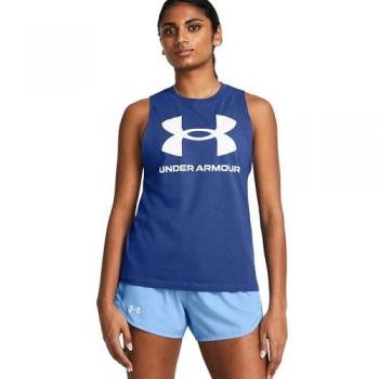 Camiseta Sin Mangas Deportiva para Mujer Under Armour Sportstyle Azul Oscuro M