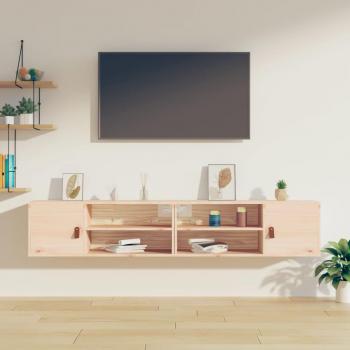Armarios de pared 2 unidades 80x30x30 cm madera maciza de pino