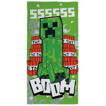 Toalla de Playa Minecraft Verde 100 % poliéster 70 x 140 cm