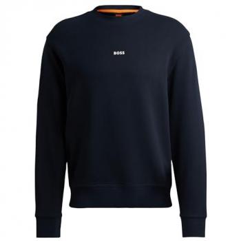 Boss We Small Relaxed-Fit Dark Blue Sweatshirt for Men