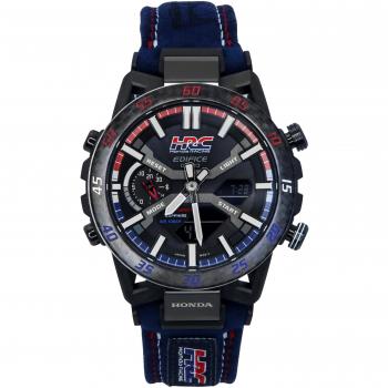Casio Edifice Solar Analog-Digital Men's Watch - Honda Racing Collaboration, Black Dial, 100M Water Resistance, Smartphone Link