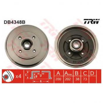 TRW Automotive AfterMarket DB4348B Brake Drum