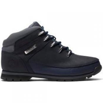 Botines de piel Timberland Euro Sprint Mid Lace para hombre color azul marino, talla 45
