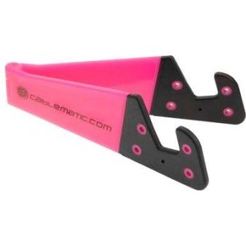Soporte Plegable y Portátil para Teléfono Móvil y Tablet en Fucsia - Cablematic