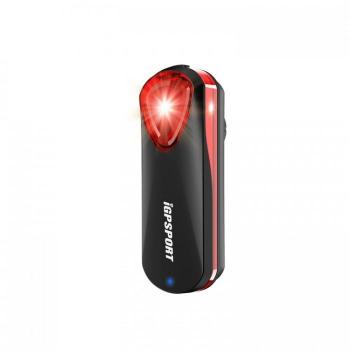 Luz Trasera con Radar iGPSPORT SR30 - Alta visibilidad, distancia visible de 1,6 kilómetros en línea recta, color negro brillante y rojo