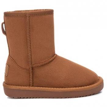 Bota para niña XTI KIDS de serratex marrón, caña media, modelo 150142, talla 31 EU