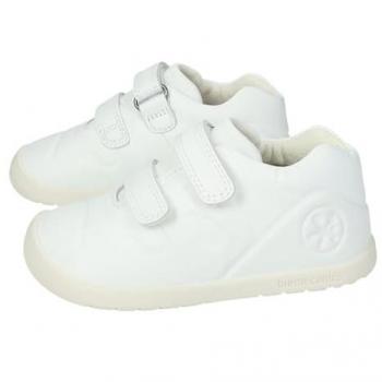 Biomecanics - Botín de bebé niño en piel con cierre adherente, deportivas para niño 241160 respetuosas, color blanco, talla 26