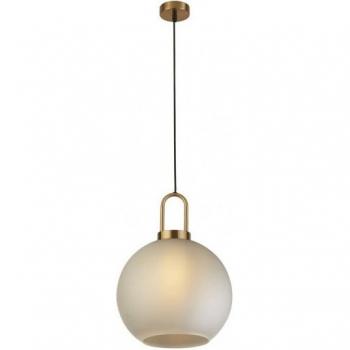 Colgante campanilla de invierno moderno, suspensión Snowdrop, vidrio ácido, acero dulce, latón, 1 bombilla E27, altura 41 cm