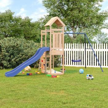 Parque infantil de exterior madera maciza de pino marrón vidaXL