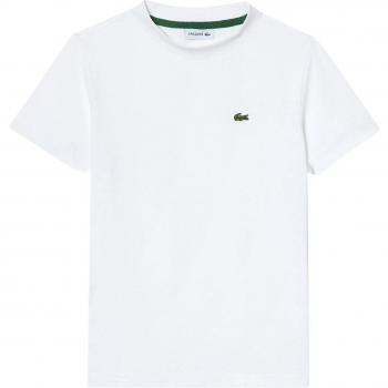 Camiseta Lacoste Core Júnior de algodón clásico de manga corta en color blanco para niños