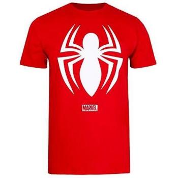 Marvel Spiderman Logo Camiseta, Cherry Red, Medium para Hombre