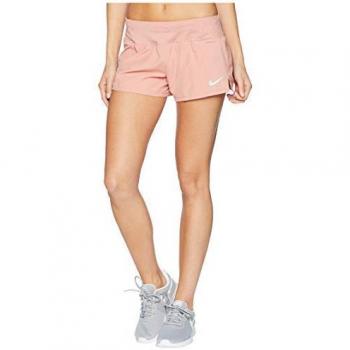 Nike Crew 2 Pantalones Cortos, Mujer, 895867-685, Rust Pink/Reflective Silver, Small