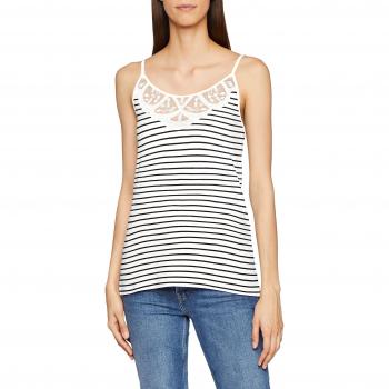 Vila Clothes Vilulu Strap Top, Camiseta sin Mangas para Mujer, Blanco