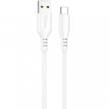 Cable Qcharx Tokyo USB a Tipo C 3A - 1m - Silicona Blanco Tacto Suave