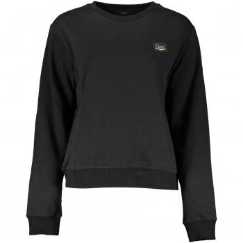 Cavalli Class Women's Long-Sleeved Black Cotton Sweatshirt - XL