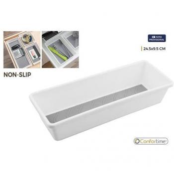Organizador Non-Slip 24.5x9.5cm de Plástico Resistente y Antideslizante