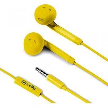 Celly Fun35Yl - Auriculares estéreo, Color limón