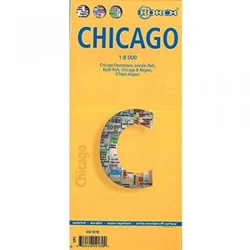 Chicago, plano callejero plastificado. Escala 1:8.000. Borch. - AA.VV