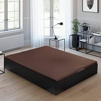 Canapé Abatible Royal Sleep 150x200, Gran Capacidad, Tapa 3D Transpirable, Color Wengué, Montaje y Retirada de Usado Incluido