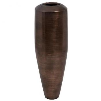 Jarrón Cobre Aluminio - Jarrón decorativo de aluminio con acabado en cobre, diseño moderno y elegante, ideal para decoración de interiores, disponible en varias alturas