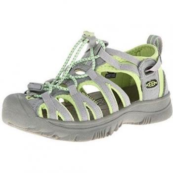 Keen WHISPER T-NEUTRAL GRAY/SAP GREEN - Sandalias de material sintético infantil, color verde, talla 29