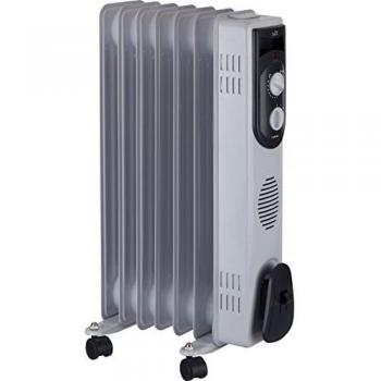 Jata R107 Radiador de Aceite con 7 Elementos caloríficos, 1500 W, Acero Inoxidable, Blanco