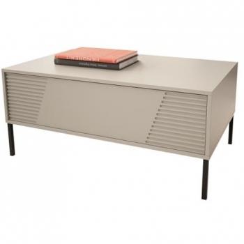 Mesa de Centro Merced L104, Aglomerado Laminado Cachemira, 100x60x46cm, Diseño Angular
