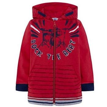 Tuc Tuc Sudadera Felpa Abierta con Capucha NIÑO Beetle Conjunto de Ropa, Rojo