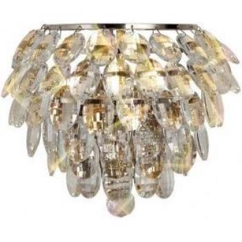 Aplique de diseño Coniston Cromo Pulido 1 bombilla 21cm E14 cristal