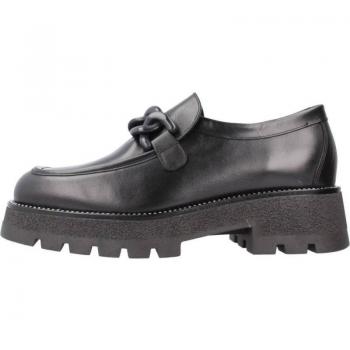 Mocasín mujer Nero Giardini negro con antifaz y cadena