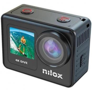 Nilox EVO 4K+ Action Cam, Cámara Deportiva 4 MP, Video 4K Ultra HD, Wi-Fi Integrado, Sumergible Hasta 40m, Color Negro