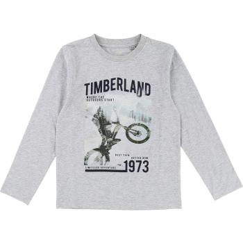 Timberland - Camiseta de Manga Larga - para niño Mezcla De Grises 16 años