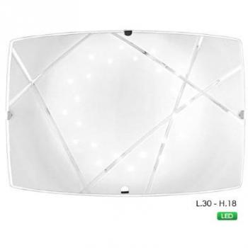 Aplique de pared Alexia 1 bombilla Cristal Blanco