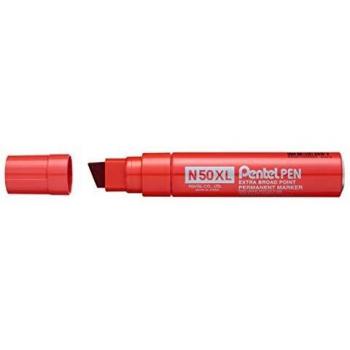 Pentel N50XL Permanent Marker Jumbo Chisel Tip Red 6 Pack