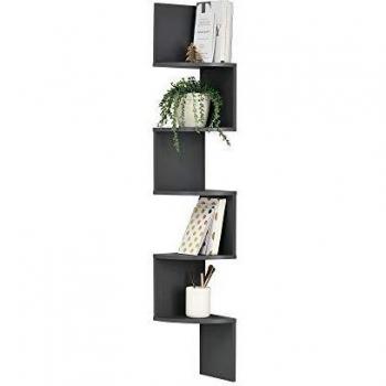 Estantería de Pared Retro Gris Oscuro Mate 123x19,5x19,5 cm