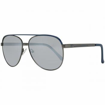 Guess Men's Aviator Sunglasses GF0172 6008C Gunmetal Grey Mirrored - Metallic Metal - One Size