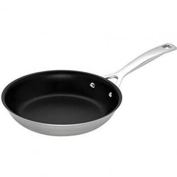 Le Creuset- Sartén Baja de Acero Inoxidable 3-Ply con Antiadherente, 20 cm, color Gris