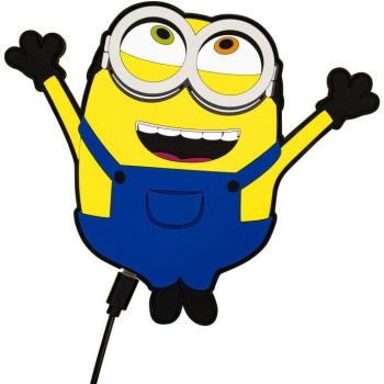Cargador Inalámbrico Oficial de Minions: El Origen de Gru Bob, Compatible con iPhone 11/11 Pro y Samsung S21