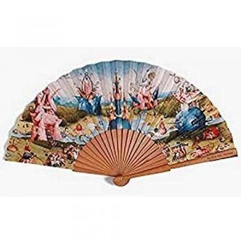 Museo del Prado Abanico El jardín de Las Delicias, Varios Colores, Varilla 27 cm