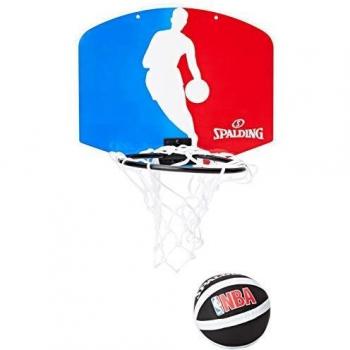 Spalding NBA Logoman (77-602Z) Minicanasta, Unisex niños, Azul/Rojo/Blanco, Talla Única