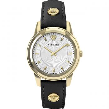 Versace Greca SS Case Watch Bracelet, Yellow female, Size: ONE SIZE