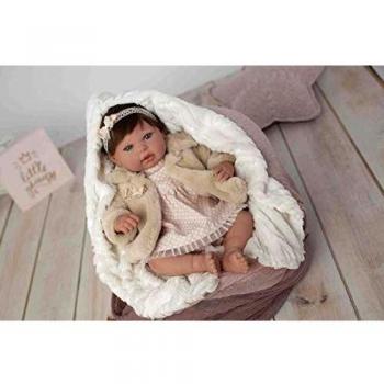 Andrea - Muñeca Reborn de 45 cm con Manta y Peluche